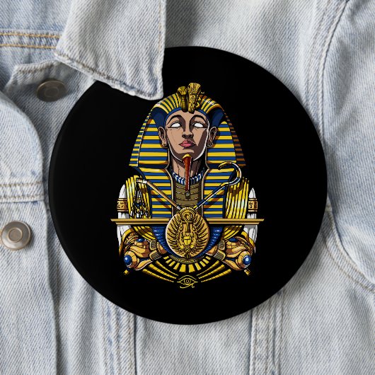 TutファラオのTutankhamunエジプトの王 缶バッジ (インサイチュ)