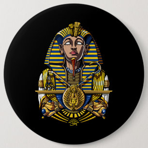 TutファラオのTutankhamunエジプトの王 缶バッジ