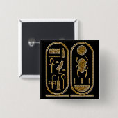Tut Hieroglyphics王 缶バッジ (正面&裏面)