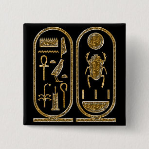 Tut Hieroglyphics王 缶バッジ