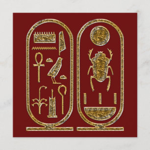 Tut Hieroglyphics Invitations王 招待状