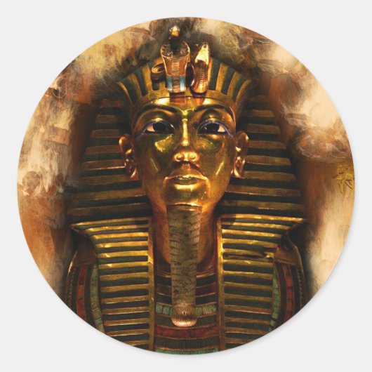 TUTANKHAMEN古代エジプトのファラオのシール ラウンドシール (正面)