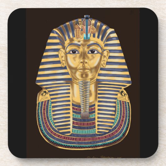 Tutankhamonの金マスク コースター (正面)