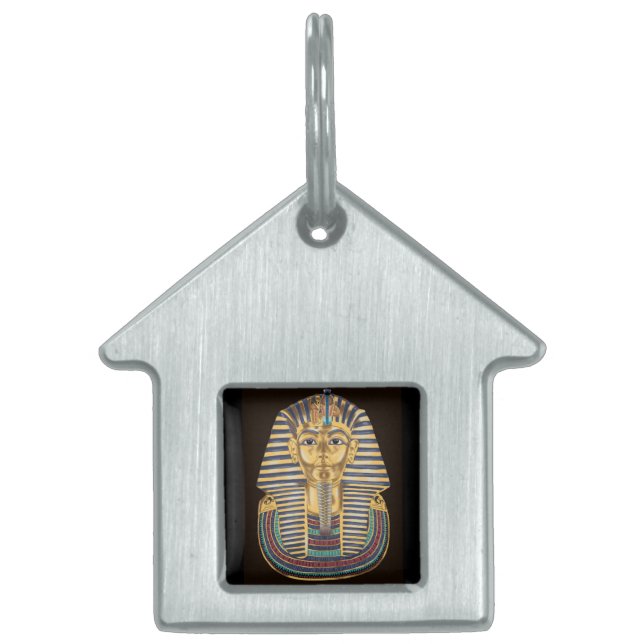 Tutankhamonの金マスク ペットネームタグ (正面)