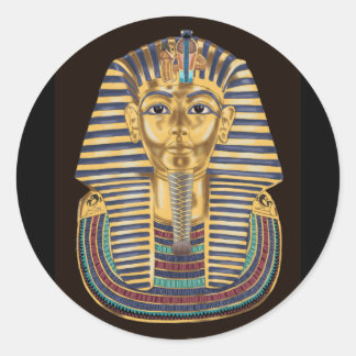 Tutankhamonの金マスク ラウンドシール