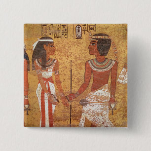 Tutankhamunおよび彼の妻、Ankhesenamun 缶バッジ