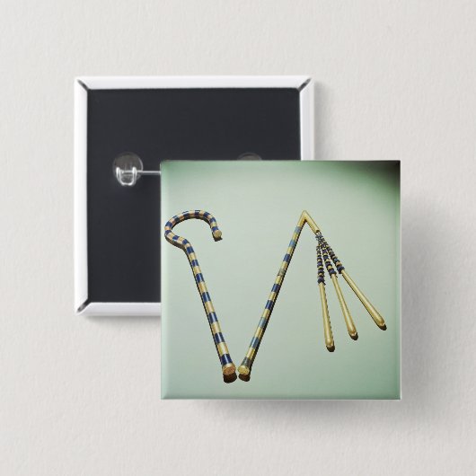 Tutankhamunの墓からの屈折そして殻竿、 缶バッジ (正面&裏面)