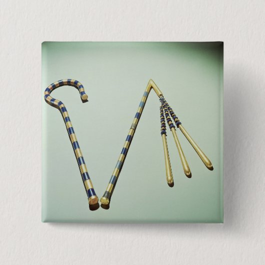 Tutankhamunの墓からの屈折そして殻竿、 缶バッジ (正面)