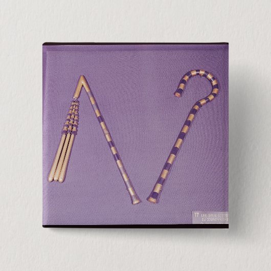 Tutankhamunの墓からの屈折そして殻竿、 缶バッジ (正面)