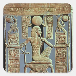 Tutankhamunの墓からの椅子の スクエアシール