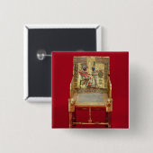 Tutankhamunの墓からの王位、 缶バッジ (正面&裏面)