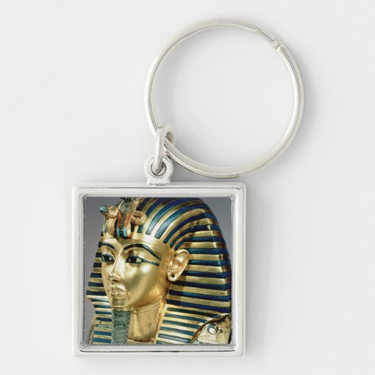 Tutankhamunの墓からの金ゴールドの葬式のマスク、 キーホルダー (正面)