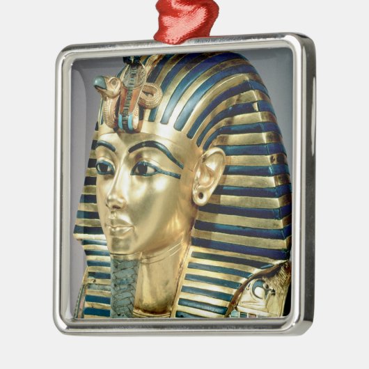Tutankhamunの墓からの金ゴールドの葬式のマスク、 メタルオーナメント (左)