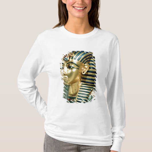 Tutankhamunの墓からの金ゴールドの葬式のマスク、 Tシャツ (正面)