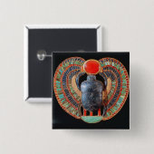 Tutankhamunの墓から、胸オオタマオシコガネ 缶バッジ (正面&裏面)