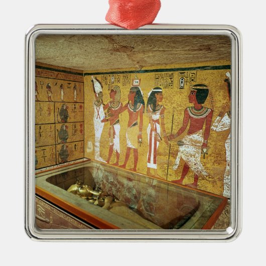 Tutankhamunの墓の埋葬室 メタルオーナメント (正面)