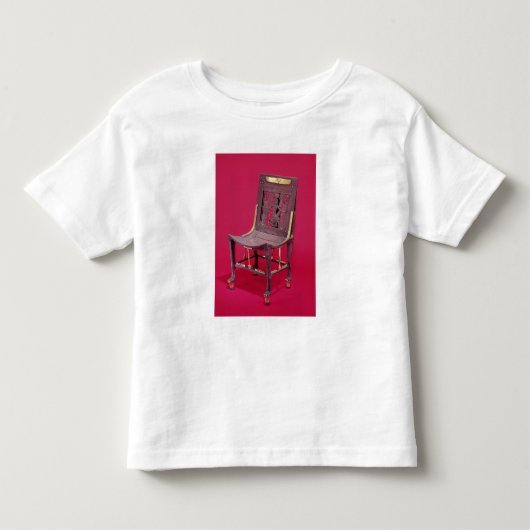 Tutankhamunの描写の墓からの椅子、 トドラーTシャツ (正面)