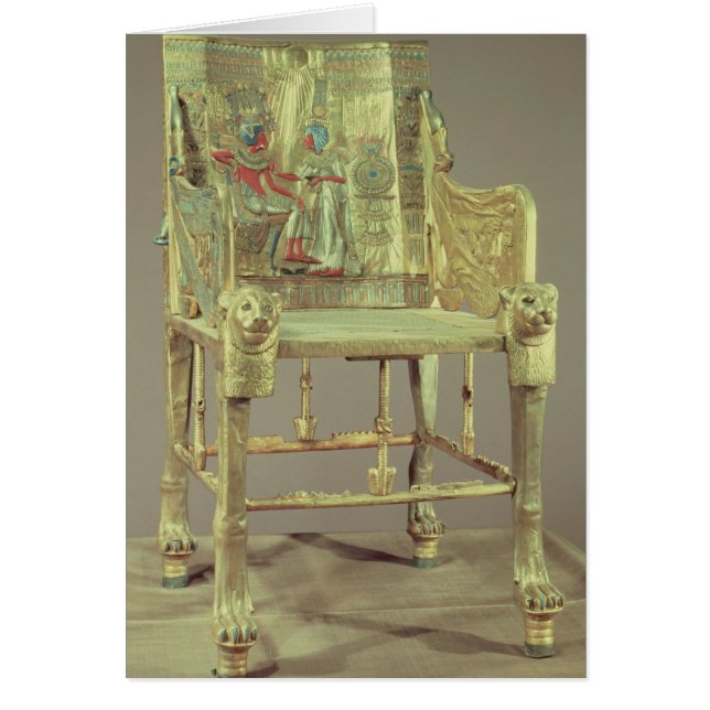 Tutankhamunの新しい王国の王位 (正面)