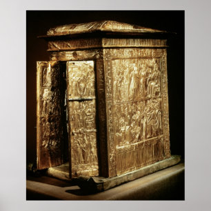 Tutankhamunの新しい王国の金神社 ポスター