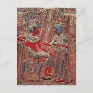 Tutankhamunの王位の背部 ポストカード