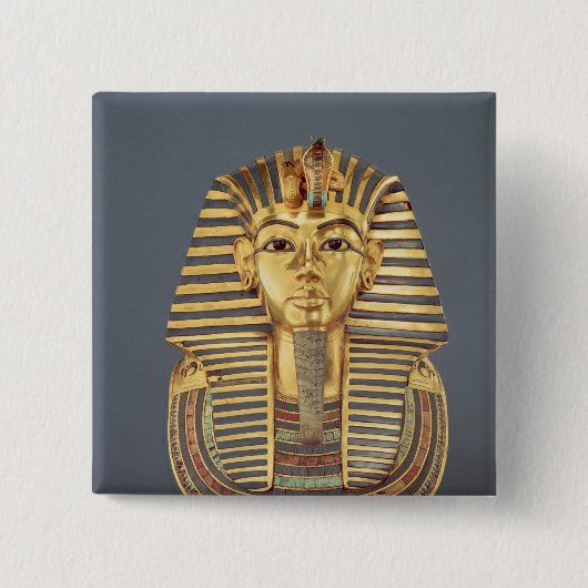 Tutankhamunの葬式のマスク 缶バッジ (正面)