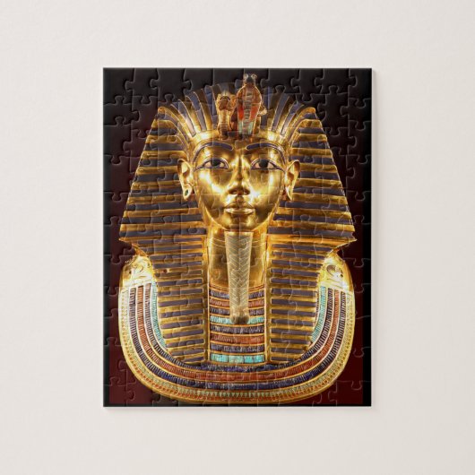 Tutankhamunの金ゴールドのマスク王 ジグソーパズル (縦)