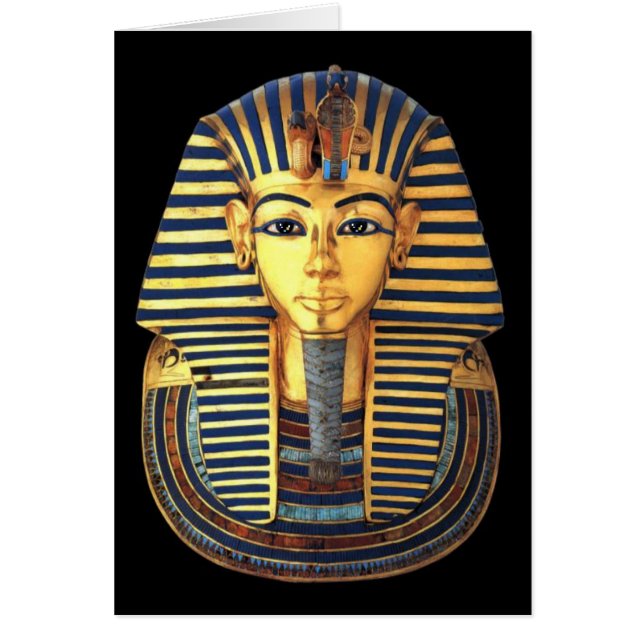 Tutankhamunの金ゴールドのマスク、エジプトのファラオ王 (正面)