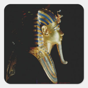 Tutankhamunの金ゴールドのマスク スクエアシール