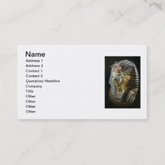 Tutankhamunの金マスク 名刺