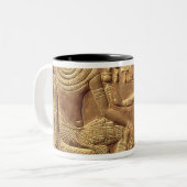 Tutankhamunの金神社からの詳細 ツートーンマグカップ (正面左)