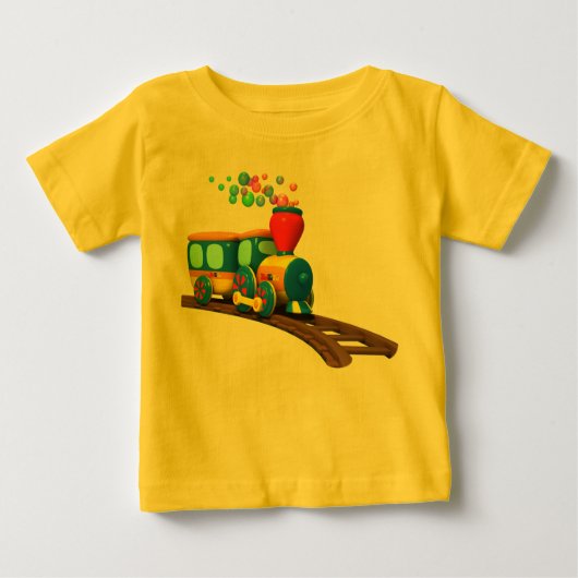 TuTiTuの列車のベビーのTシャツ ベビーTシャツ (正面)
