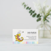 Tutor Cute Lizard Business Card 名刺 (スタンド正面)