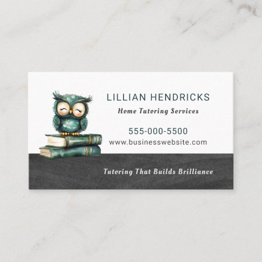  Tutor Teacher Home School Education 名刺 (正面)