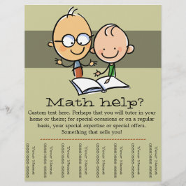 Tutor Tuttoring Mathの読promo tear sheet チラシ