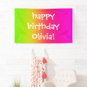 Tuttiグラデーションバパーソナライズされたナー 横断幕 (インサイチュ)