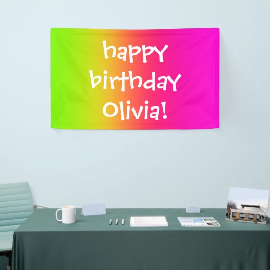 Tuttiグラデーションバパーソナライズされたナー 横断幕 (トレードショー)