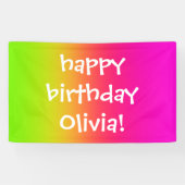 Tuttiグラデーションバパーソナライズされたナー 横断幕 (横)