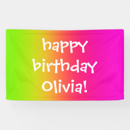 Tuttiグラデーションバパーソナライズされたナー 横断幕