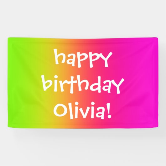 Tuttiグラデーションバパーソナライズされたナー 横断幕 (横)