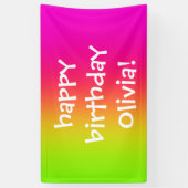 Tuttiグラデーションバパーソナライズされたナー 横断幕 (縦)