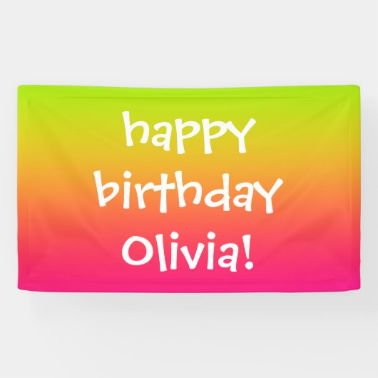Tuttiグラデーションパーソナライズされた 横断幕 (横)