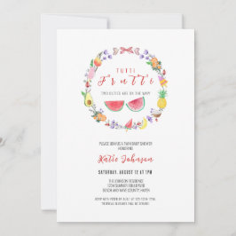 Tuttiベビーシャワー、夏の熱帯性双子 招待状