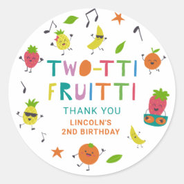 Tutti Fruitti Birthday Custom Cute Fruits ラウンドシール