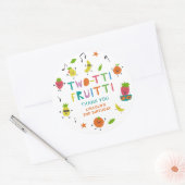 Tutti Fruitti Birthday Custom Cute Fruits ラウンドシール (封筒)