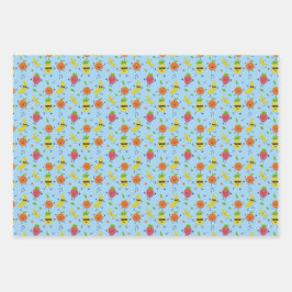 Tutti Fruitti Birthday Pattern Cute Fruits ラッピングペーパーシート