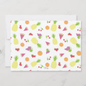 Tutti Fruttiカラフル写真の誕生日パーティーAny Age 招待状 (裏面)