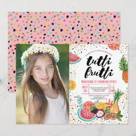 Tutti Frutti | バースデーパーティー 写真招待状 招待状
