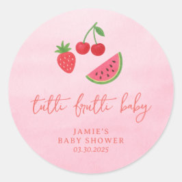 Tutti Frutti Baby Shower  ラウンドシール
