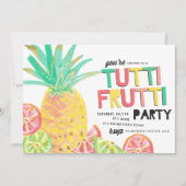 TUTTI FRUTTI PINEAPPLE誕生日パーティーの招待 招待状 (正面)