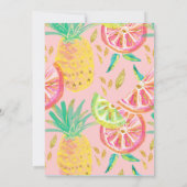 TUTTI FRUTTI PINEAPPLE誕生日パーティーの招待 招待状 (裏面)